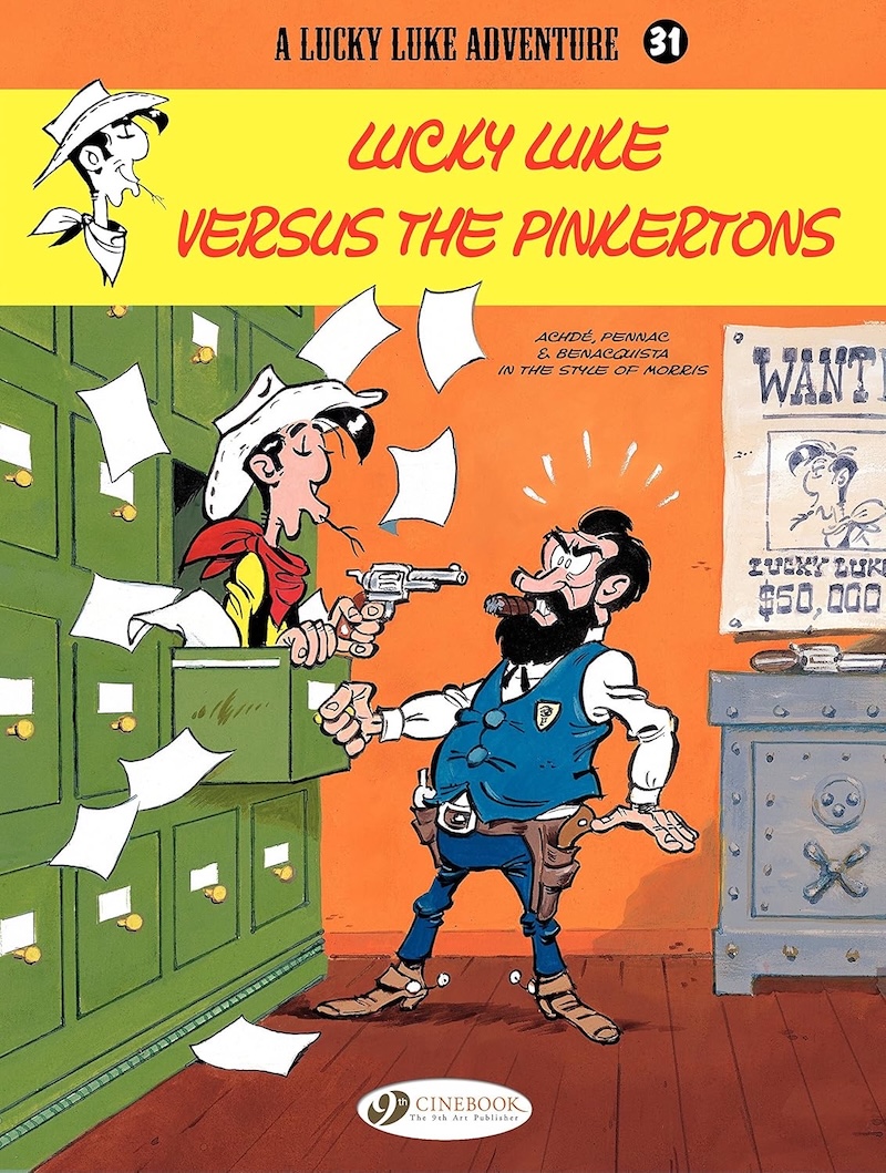 Lucky Luke versus the Pinkertons book cover