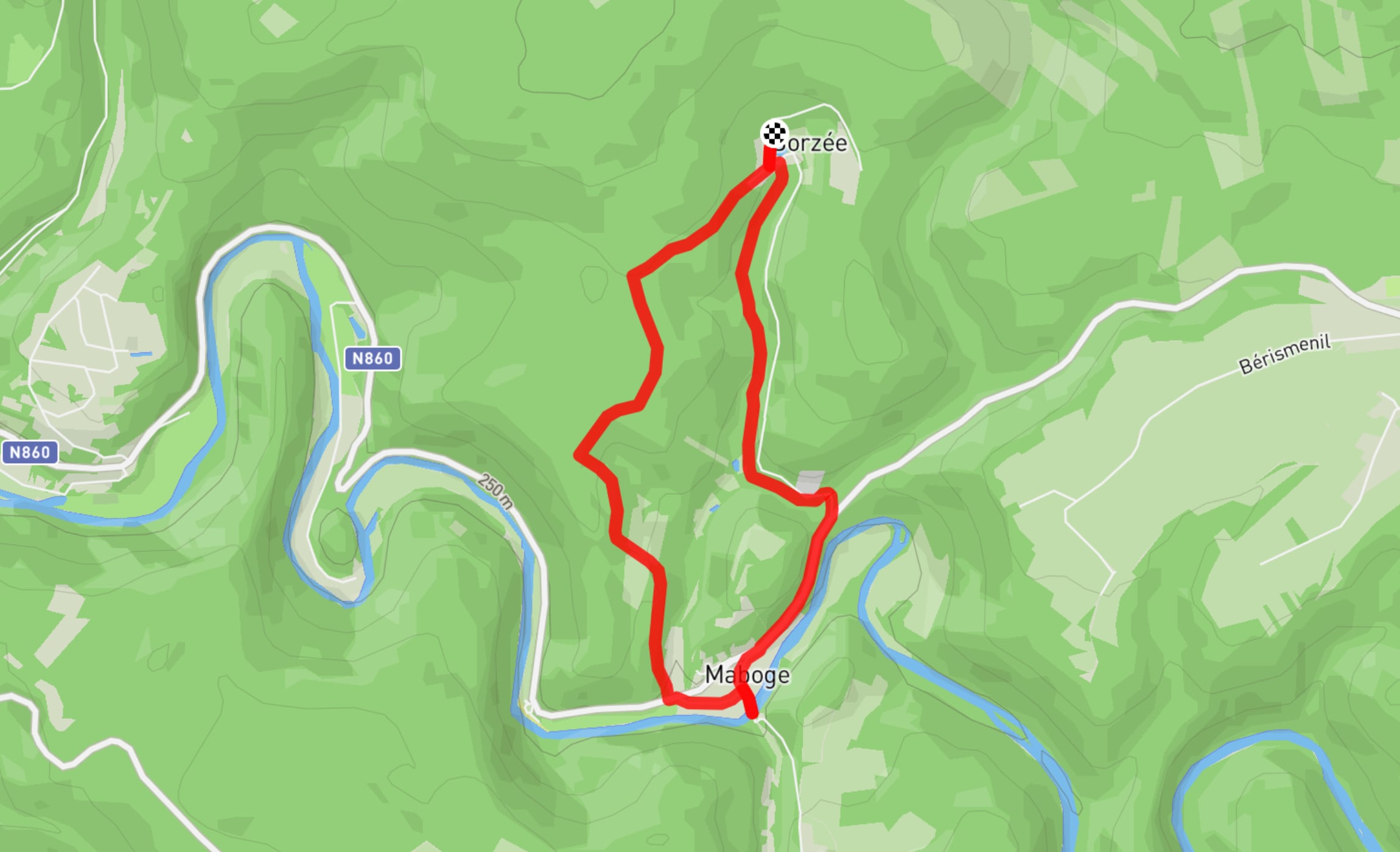 Map of Maboge Ourthe Valley Loop