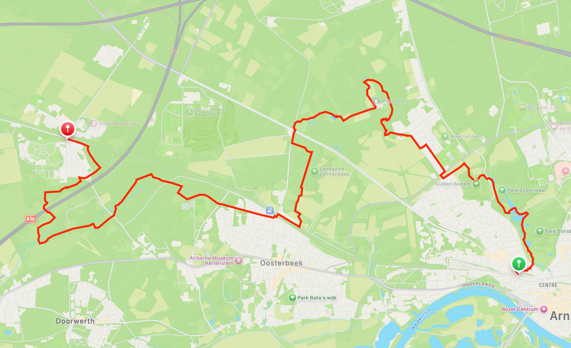 Map of Veluwe Wander Trail part 01