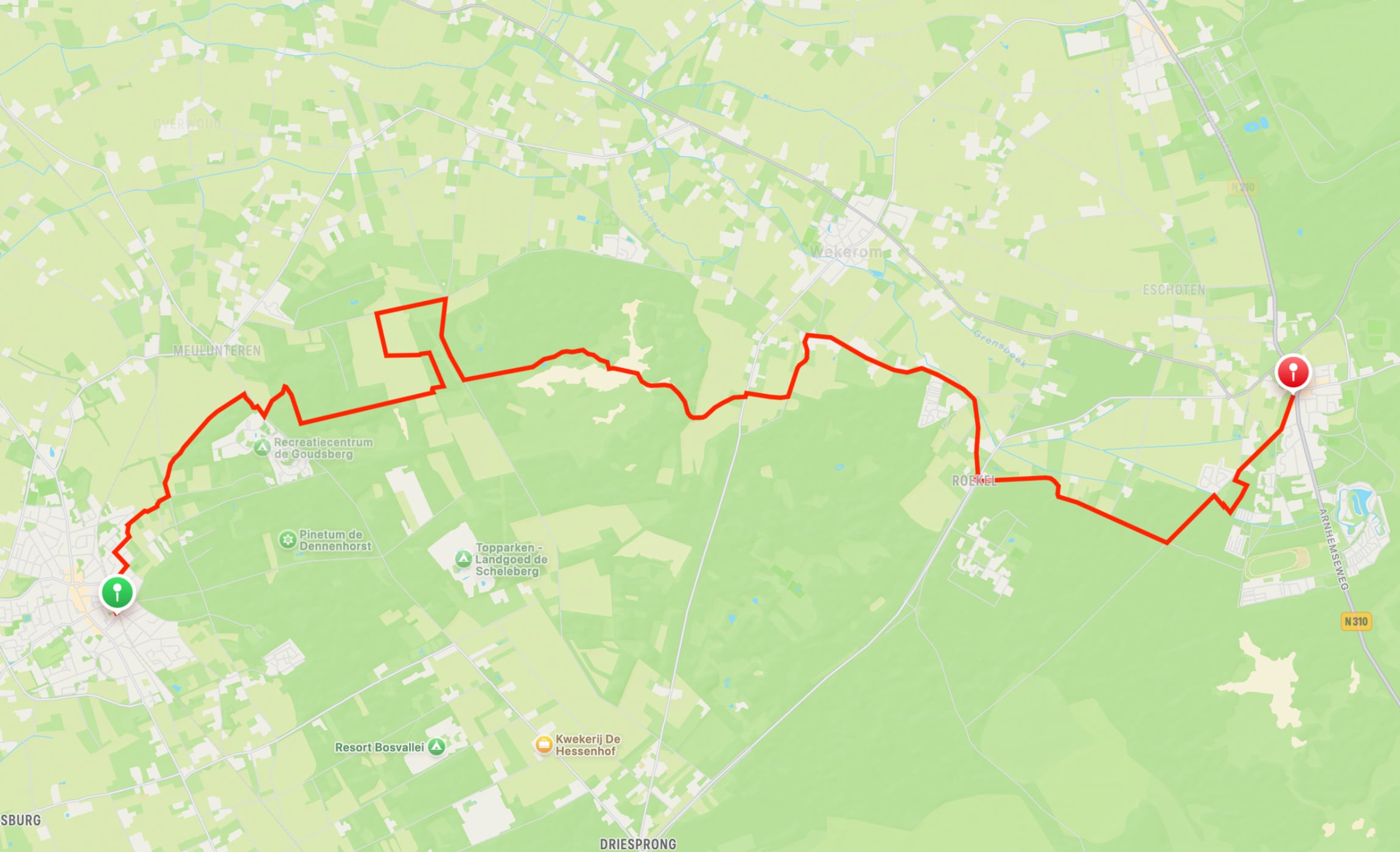 Map of Veluwe Wander Trail part 04
