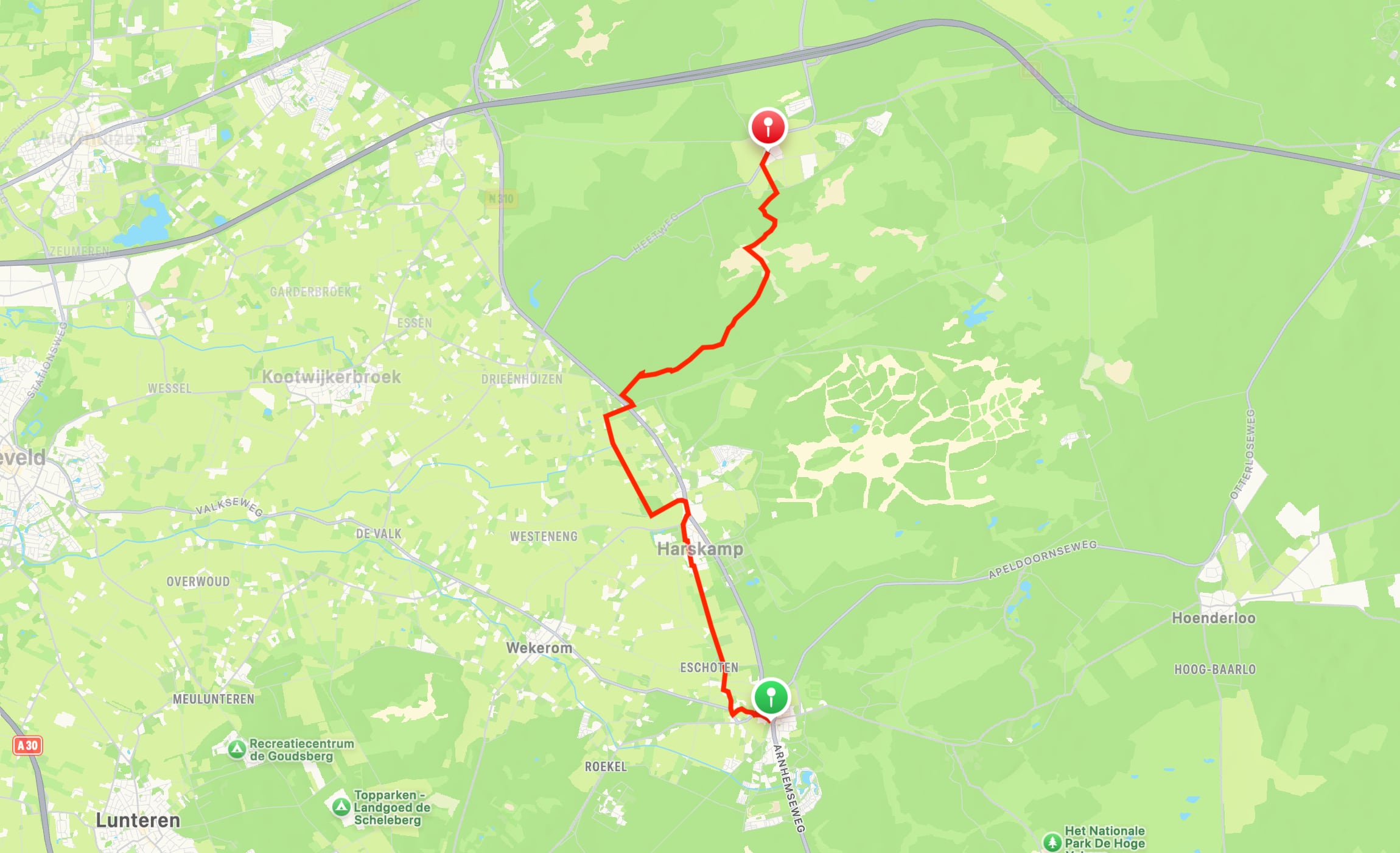 Map of Veluwe Wander Trail part 05