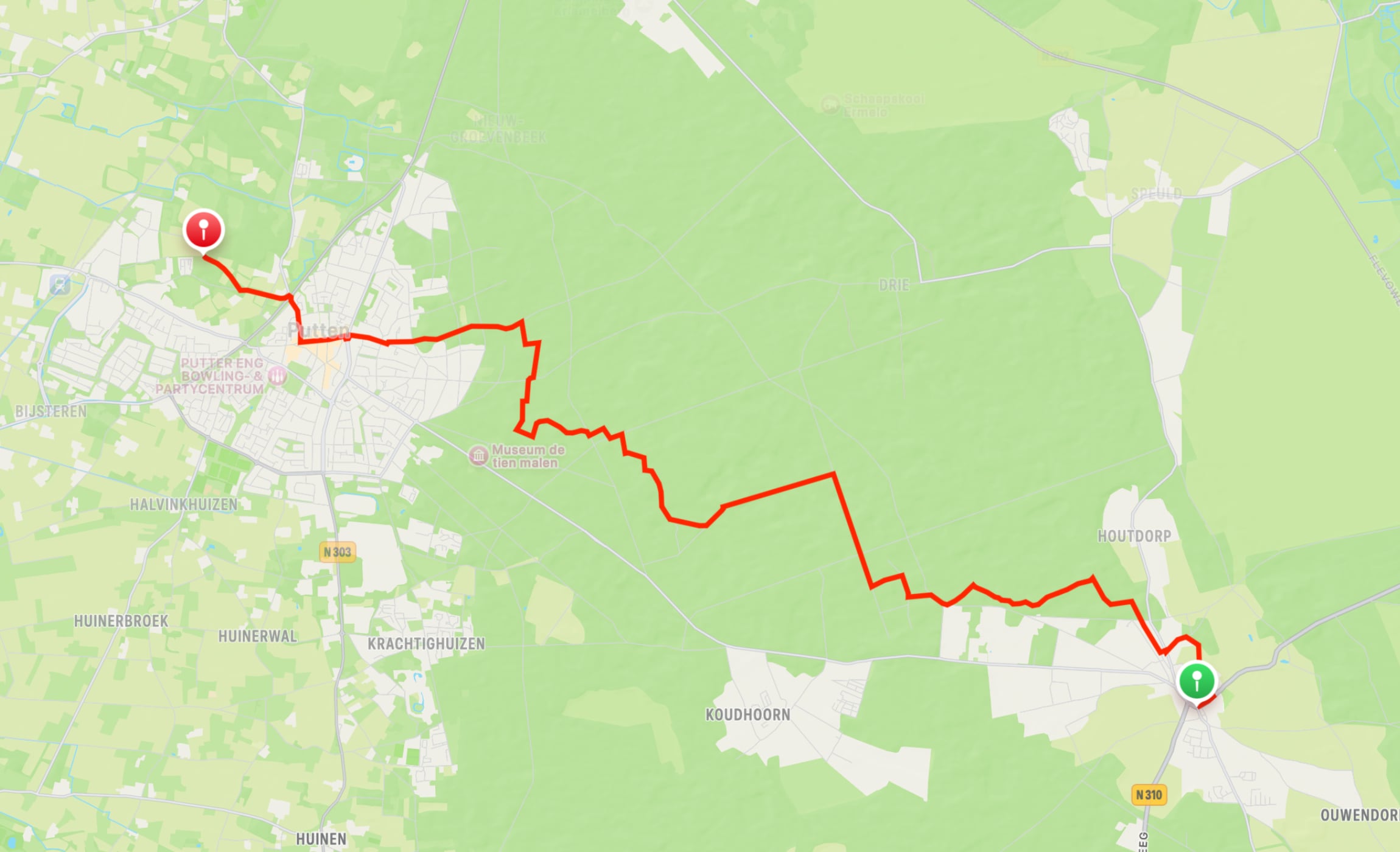 Map of Veluwe Wander Trail part 07