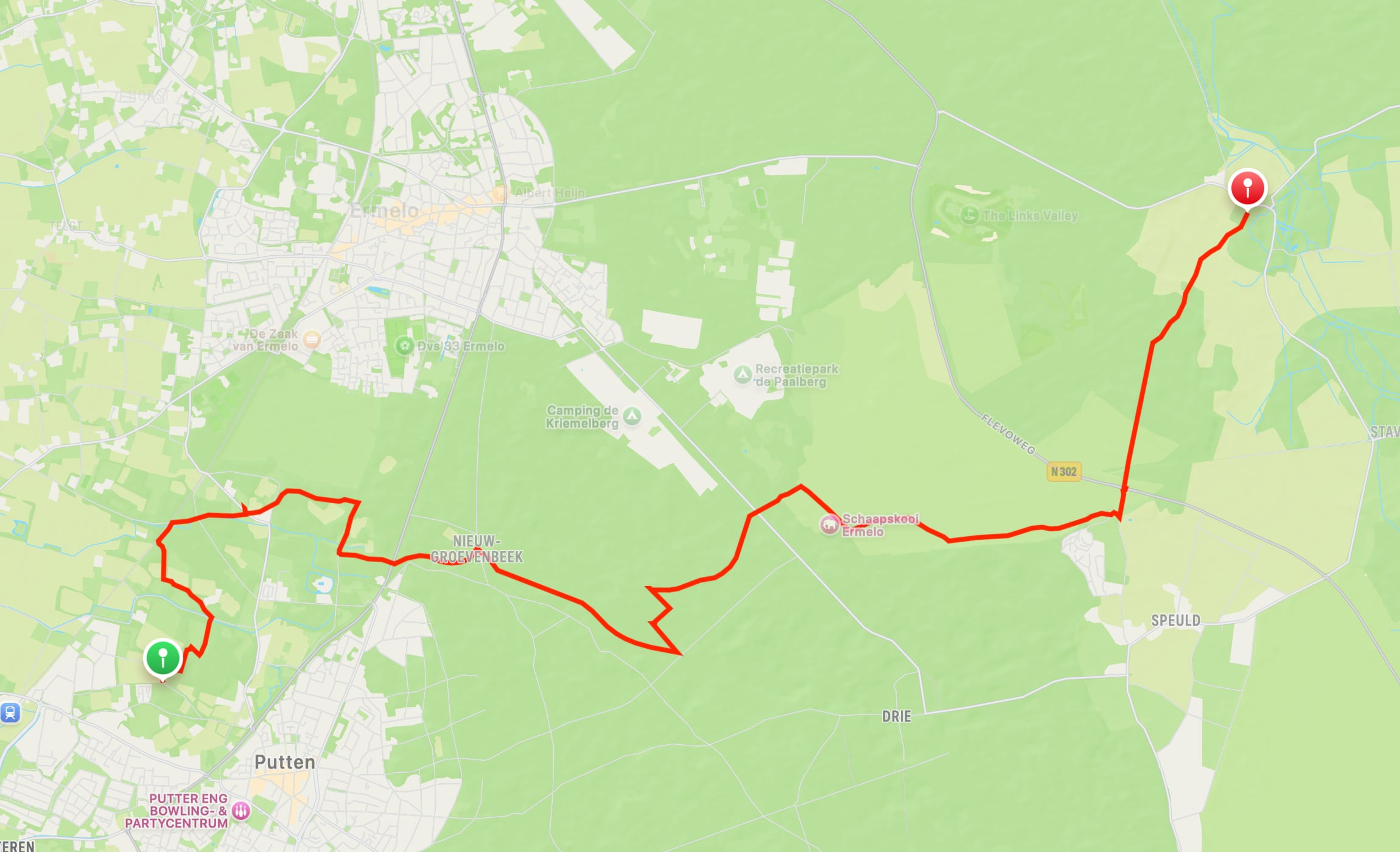 Map of Veluwe Wander Trail part 08