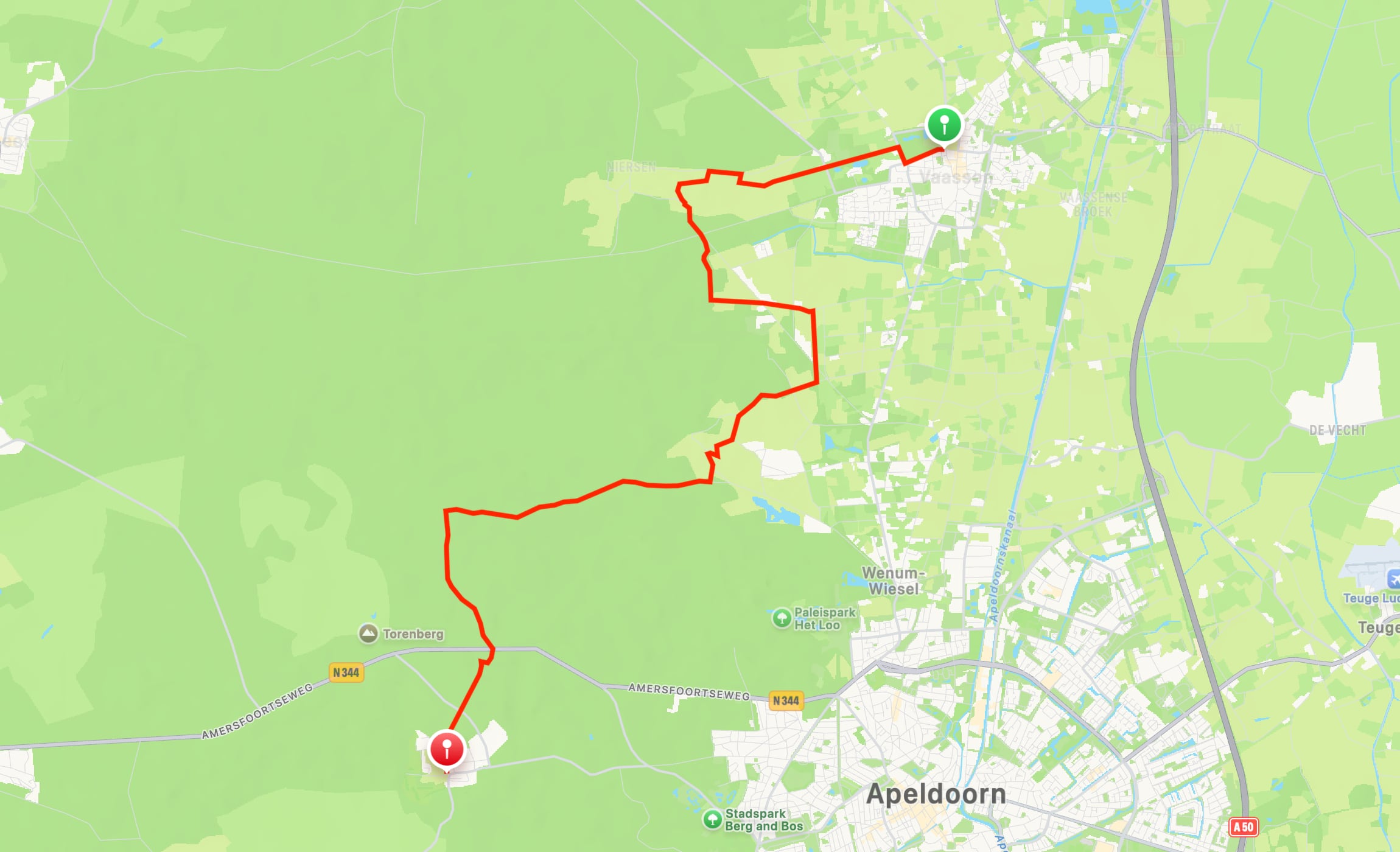 Map of Veluwe Wander Trail part 12