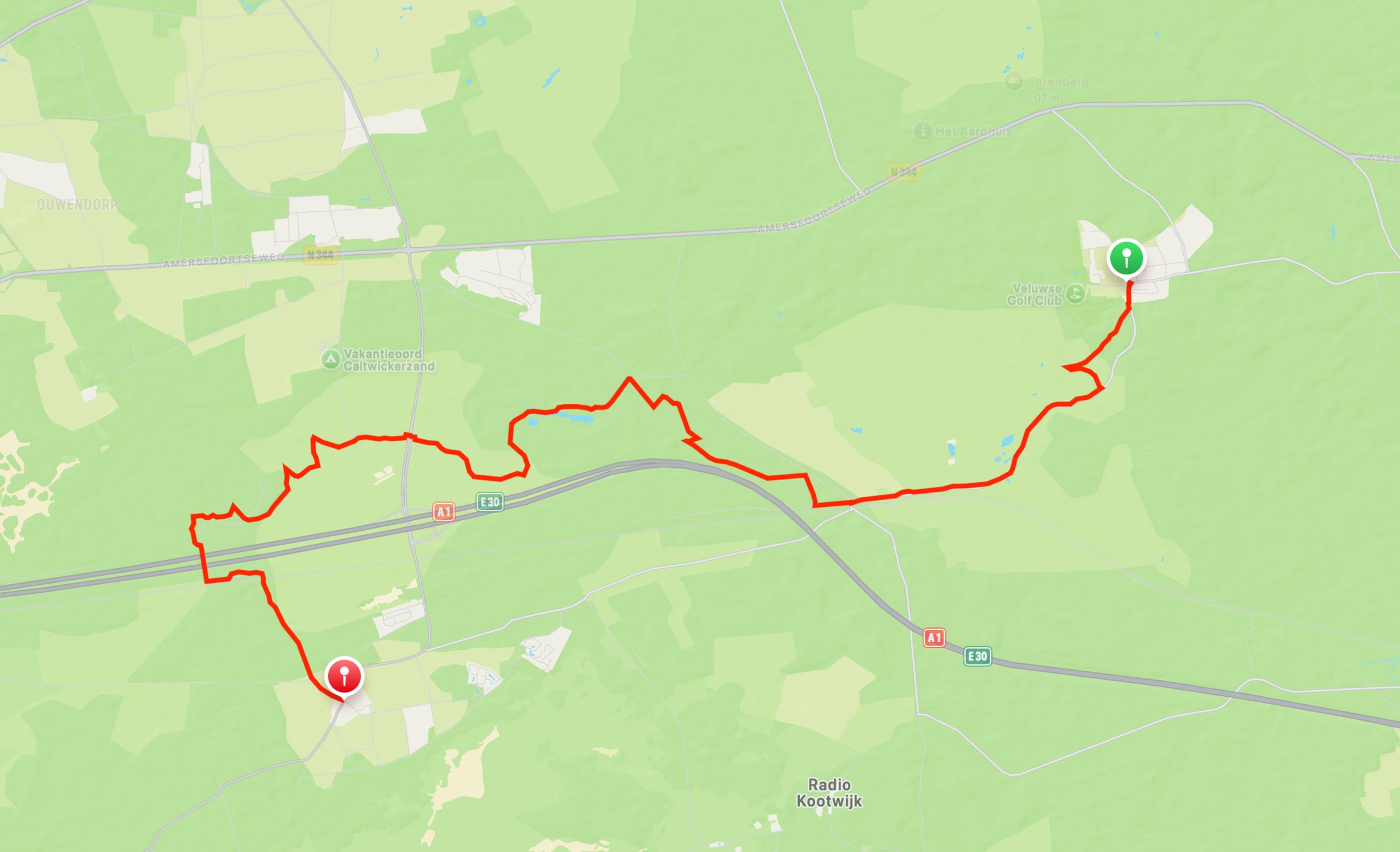 Map of Veluwe Wander Trail part 13
