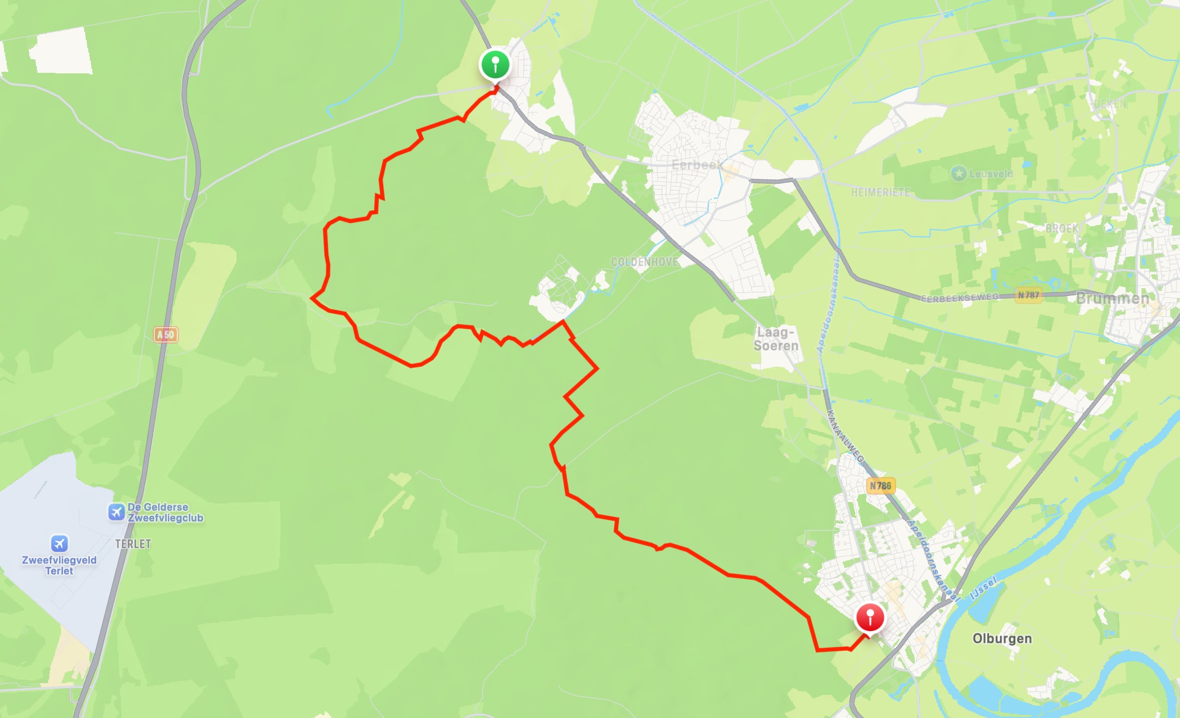 Map of Veluwe Wander Trail part 16