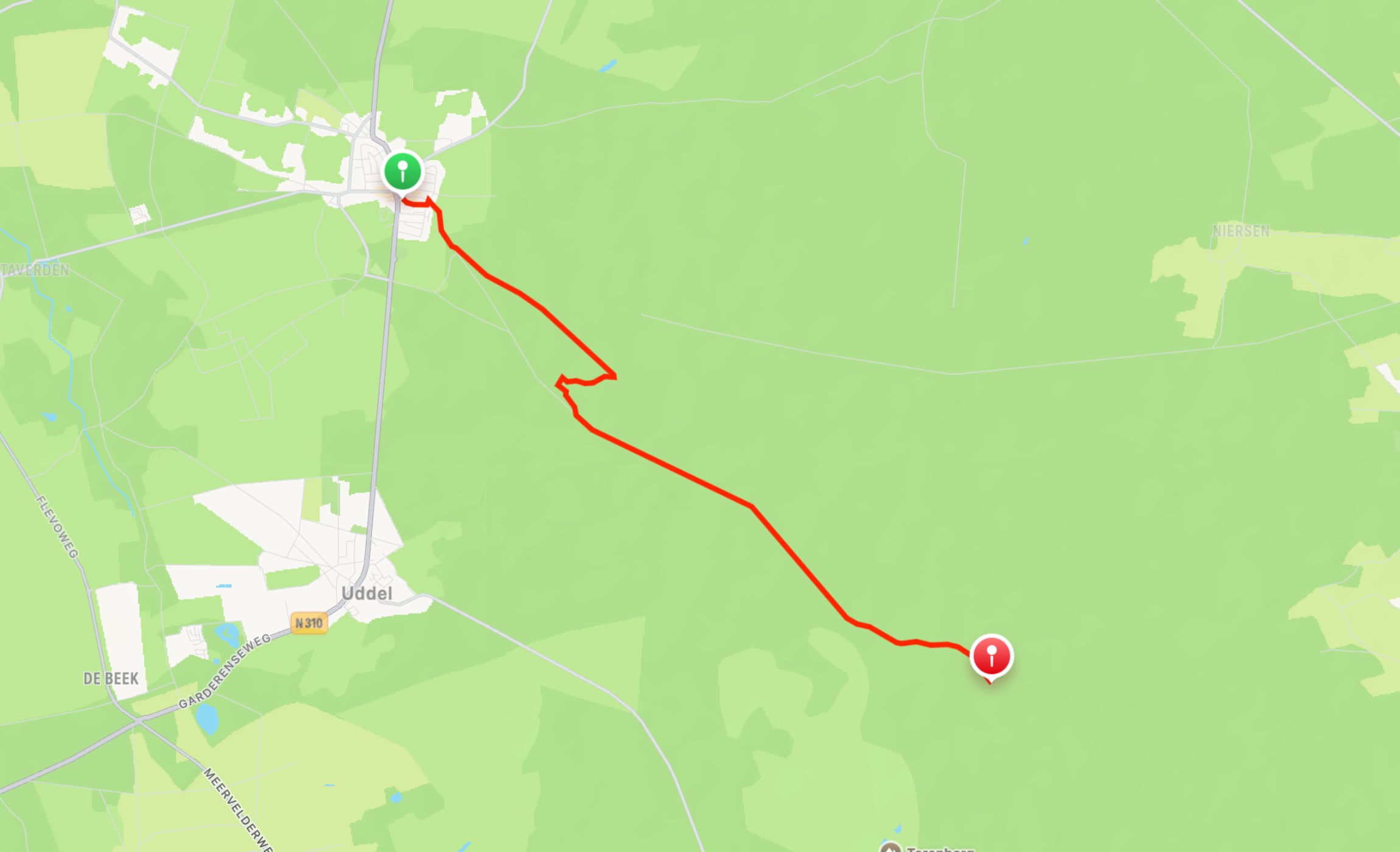 Map of Veluwe Wander Trail part 21
