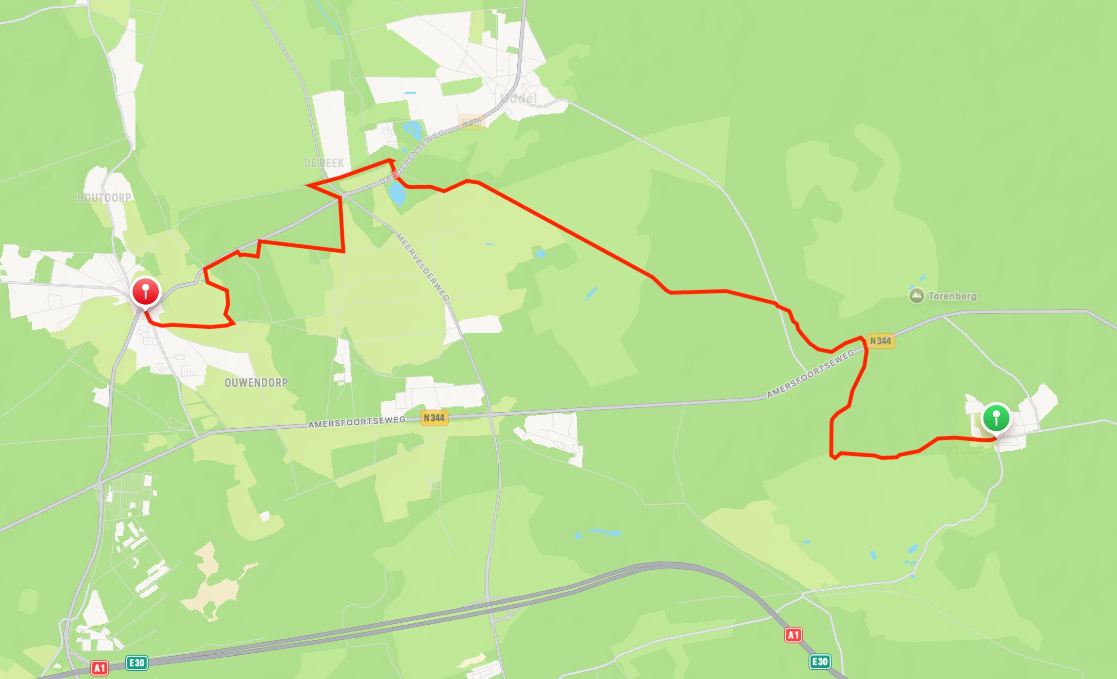 Map of Veluwe Wander Trail part 22