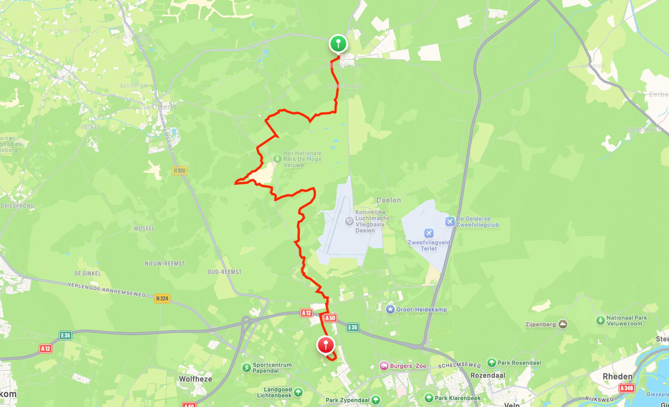 Map of Veluwe Wander Trail part 25