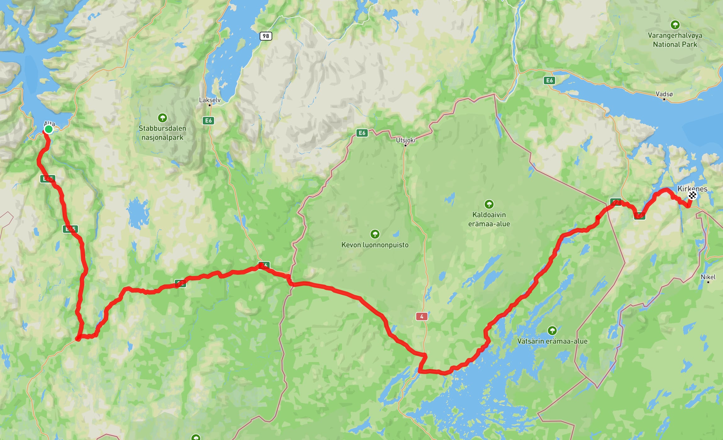 Road trip from Alta to Kirkenes