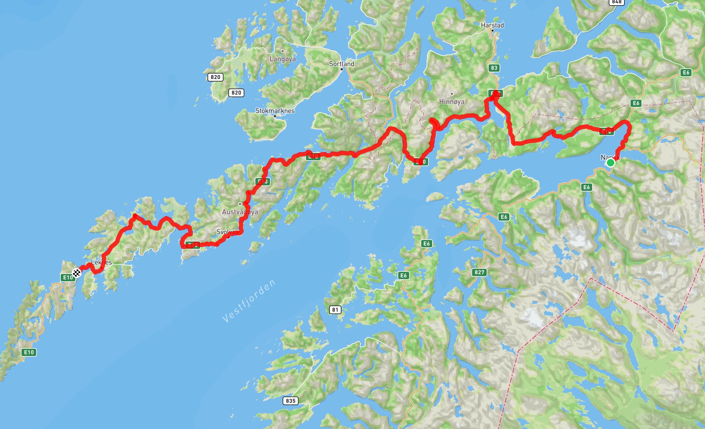 Road trip from Narvik to Napp