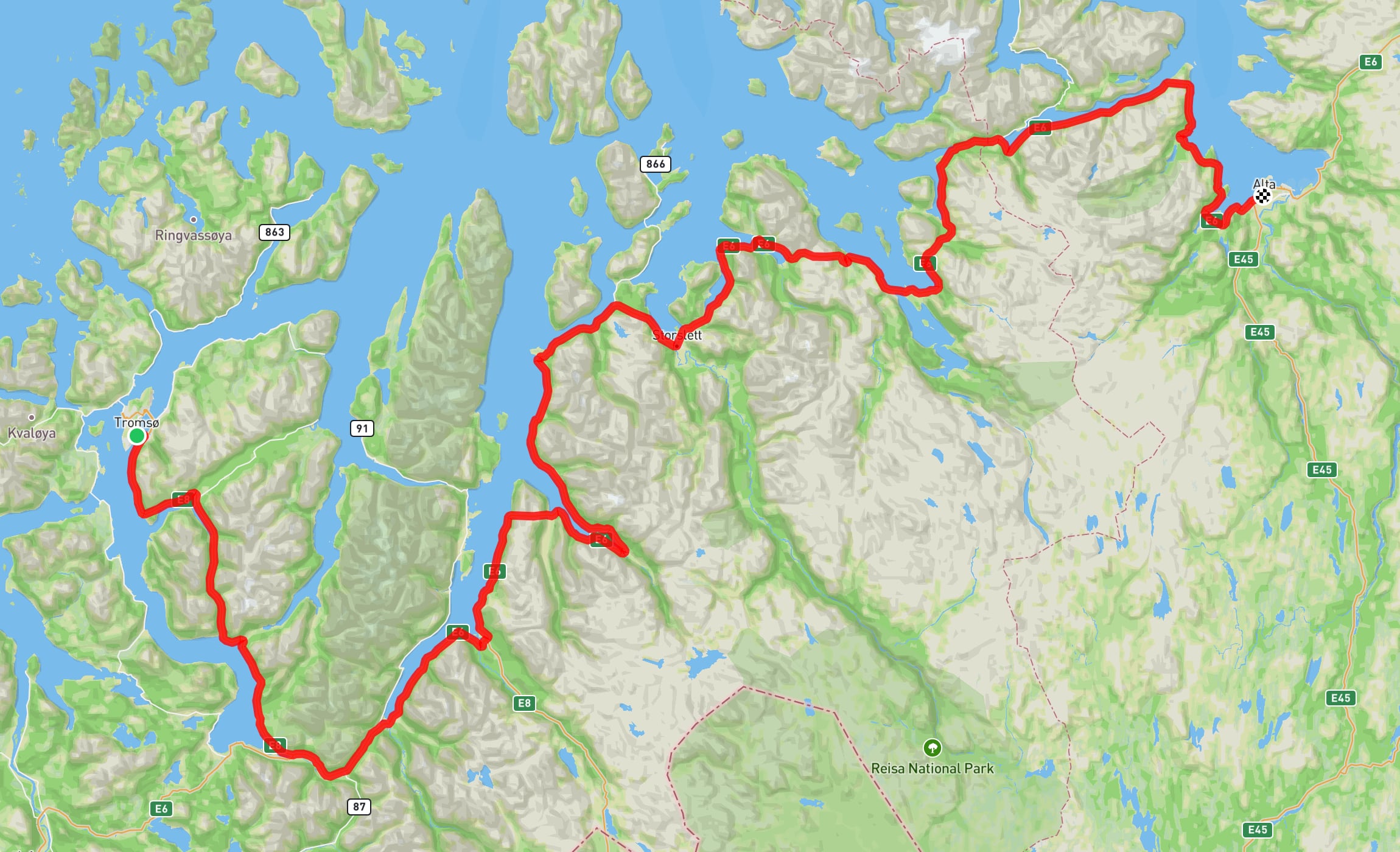 Road trip from Tromsø to Alta