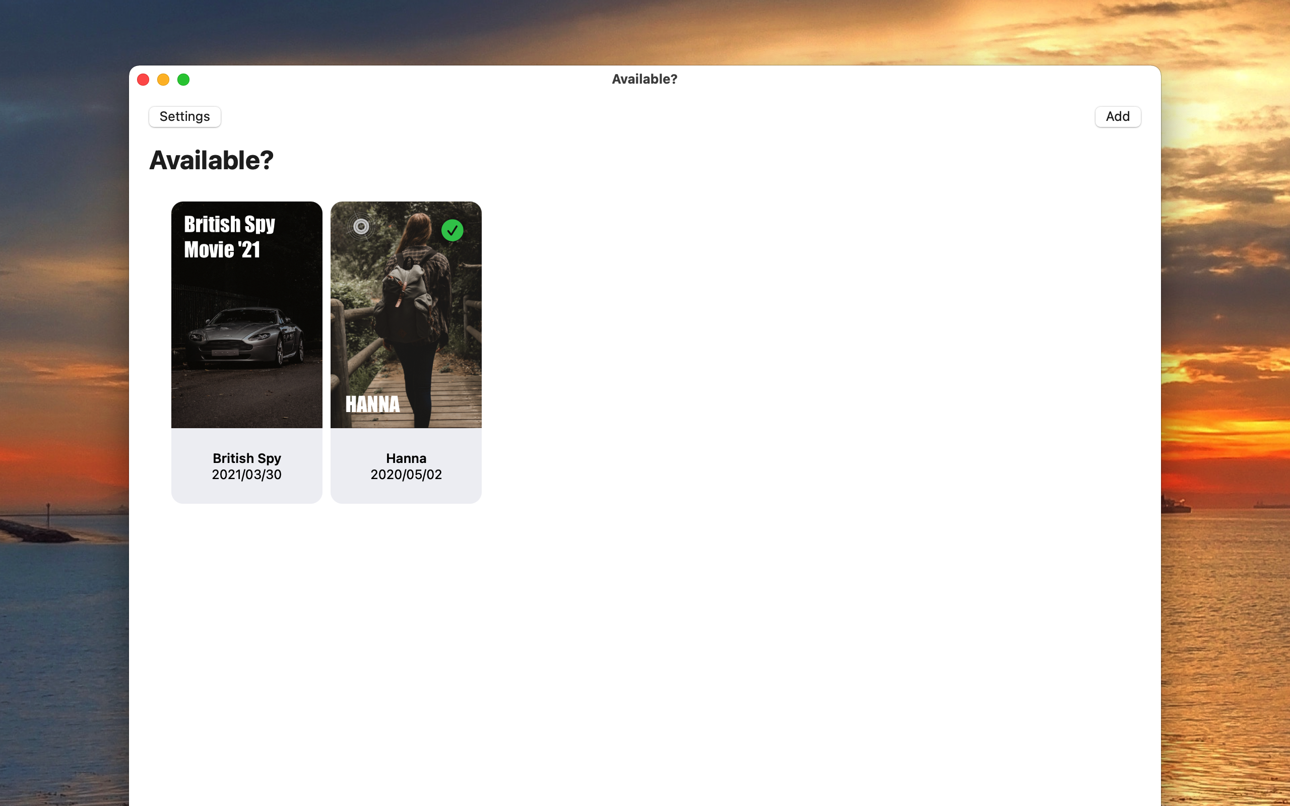 Available? screenshot 1